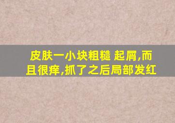 皮肤一小块粗糙 起屑,而且很痒,抓了之后局部发红